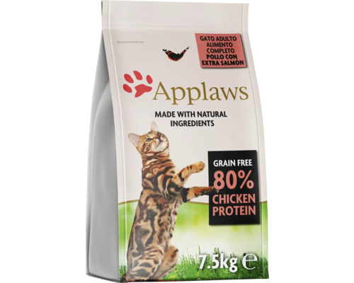 Hrană uscată pentru pisici Applaws Adult cu somon și pui fără cereale 7,5 kg