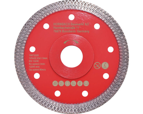 Disc diamantat pentru tăiat gresie/faianță 125 mm