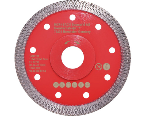 Disc diamantat pentru tăiat gresie/faianță 115 mm