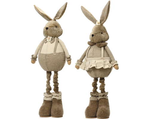 Figurine iepuri H 84 cm poliester maro diferite modele
