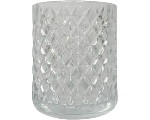 Sfeșnic din sticlă cu model de romburi