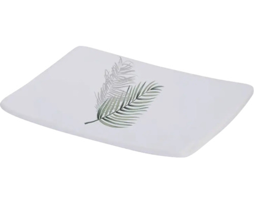 Săpunieră dreptunghiulară cu motiv de frunze