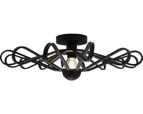 Plafonieră Arco E27 max. 1x40W Ø56cm, negru