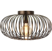 Lumină de plafon cu cușcă metalică și bec