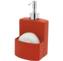 Dozator de săpun ceramic cu compartiment pentru detergent de vase și burete