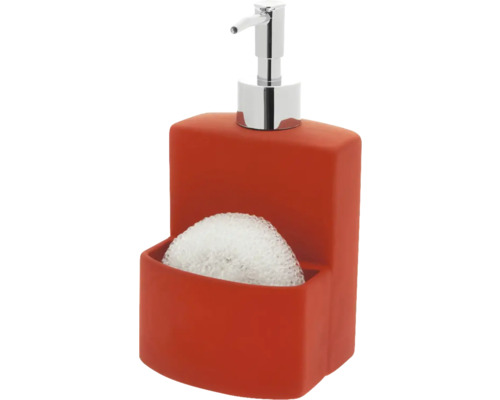 Dozator detergent lichid cu suport pentru burete roșu