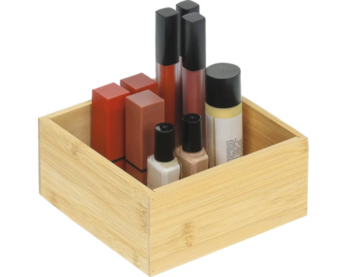 Cutie de depozitare din bambus cu produse cosmetice