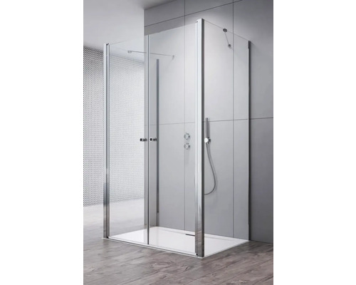 Uși duble pentru cabina de duș Radaway EOS II DWD, 100x197 cm, sticlă securizată transparentă, profil crom