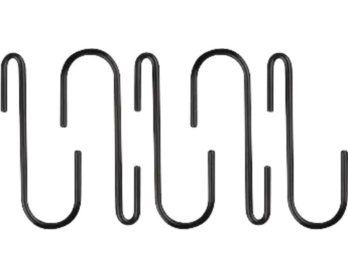 Mai mulți cârlige în formă de S din metal