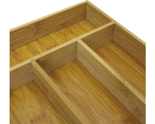 Separator de sertar din bambus cu compartimente