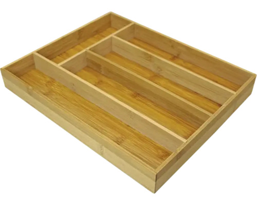 Organizator de tacâmuri din bambus cu mai multe compartimente