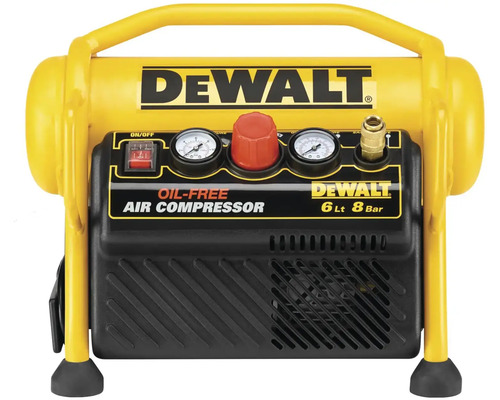 Compresor de aer Dewalt, fără ulei, volum rezervor 6 litri, presiune maximă 8 bari