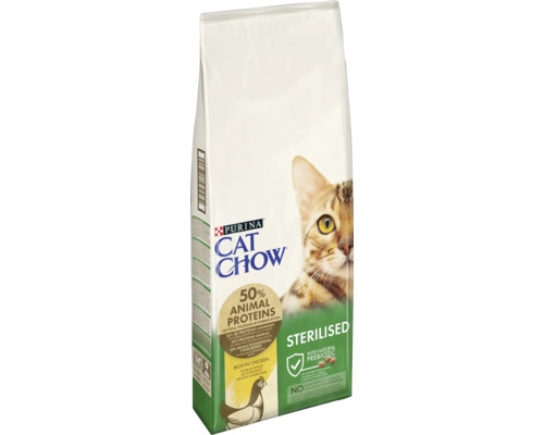 Hrană uscată pentru pisici PURINA Cat Chow Adult Sterilised cu pui 15 kg