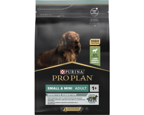 Hrană uscată pentru câini PURINA Pro Plan Sensitive Digestion Adult Talie Mică și Foarte Mică cu miel 3 kg