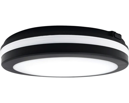 Plafonieră cu LED integrat Comet 20C 15W 1500 lumeni, pentru baie IP54, negru Lumină de plafon rotundă