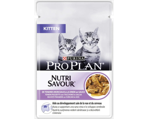Hrană umedă pentru pisici PURINA Pro Plan Kitten Healthy Start terină cu curcan 75 g