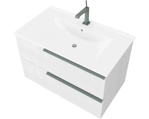 Dulap de lavoar cu două sertare și lavoar aplicat