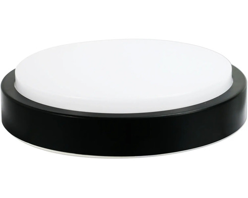 Lumină de plafon rotundă cu ramă neagră