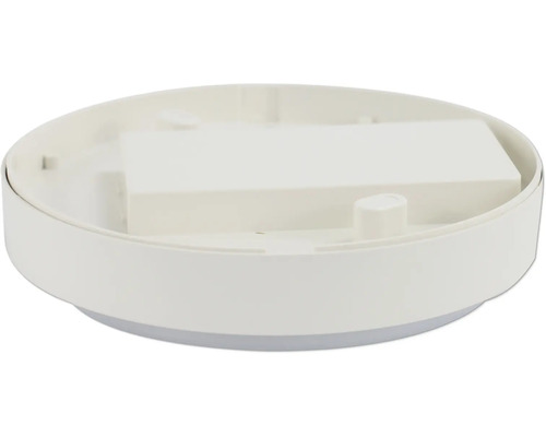 Vedere interioară a unei lămpi de plafon cu LED rotundă, cu carcasă din plastic