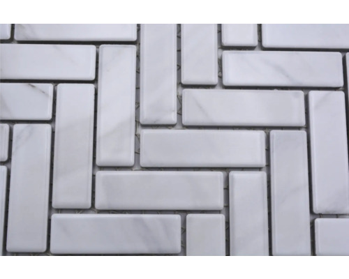 Mozaic piscină ceramic HB SO 10 optică piatră albă 27,05x31,75 cm