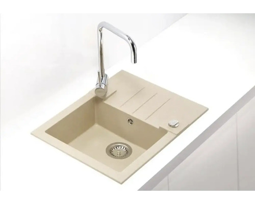 Chiuvetă de granit cu zonă de scurgere și robinet