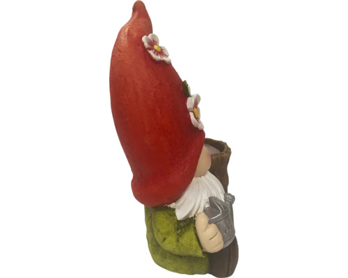 Gnom de grădină cu căciulă roșie și stropitoare