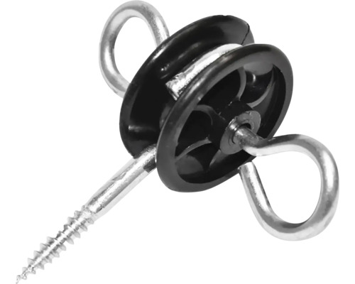 Izolator gard electric cu șurub și două urechi