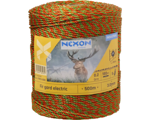 Rola de sârmă din plastic pentru garduri electrice cu o lungime de 500 de metri și un diametru de 3 milimetri