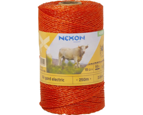 Fir electric pentru gard de pășune pe o bobină, lungime 250 de metri