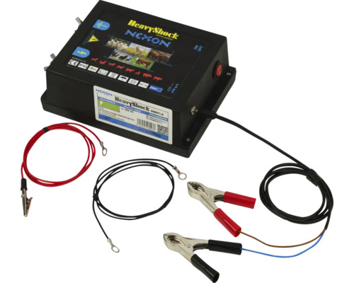 Aparat pentru gard electric cu cabluri de conectare și cleme