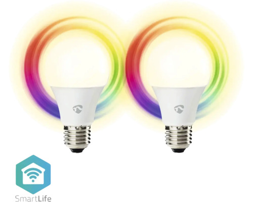 Două becuri LED cu soclu E27 și funcție de schimbare a culorii