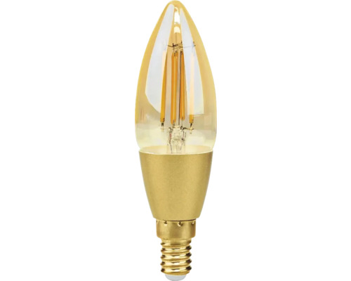 Bec vintage LED variabil Nedis E14 4,9W, glob clar lumânare, durată de viață 10.000 h, lumină caldă, conexiune WiFi