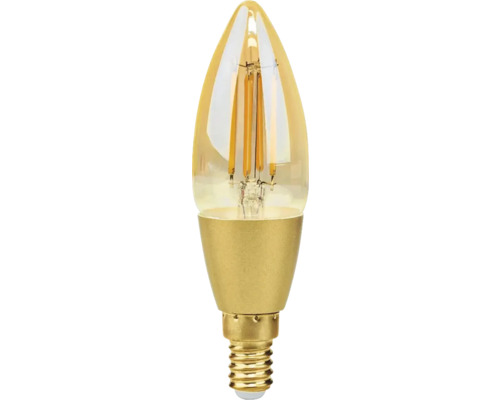 Bec vintage LED variabil Nedis E14 4,9W, glob clar lumânare, durată de viață 10.000 h, lumină caldă, conexiune WiFi Bec tip lumânare cu tehnologie LED pentru interior