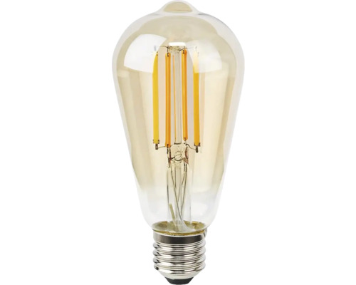 Bec vintage LED variabil Nedis E27 7W, glob pară ST64, durată de viață 10.000 h, lumină caldă, conexiune WiFi