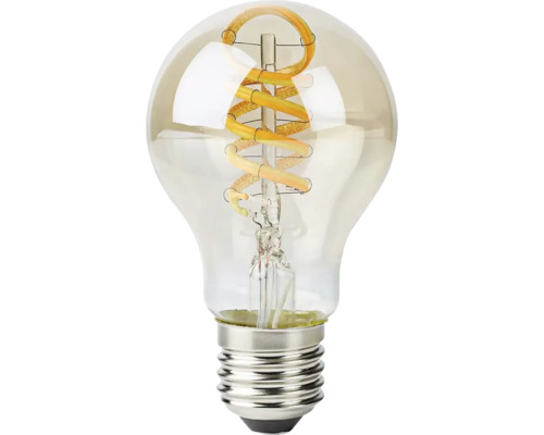 Bec vintage LED variabil Nedis E27 7W, glob clar a60, durată de viață 10.000 h, conexiune WiFi Bec clar cu filament spiralat