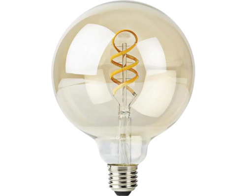 Bec vintage LED variabil Nedis E27 4,9W, glob mat G125, durată de viață 10.000 h, conexiune WiFi Bec decorativ glob cu dulie E27 și filament LED