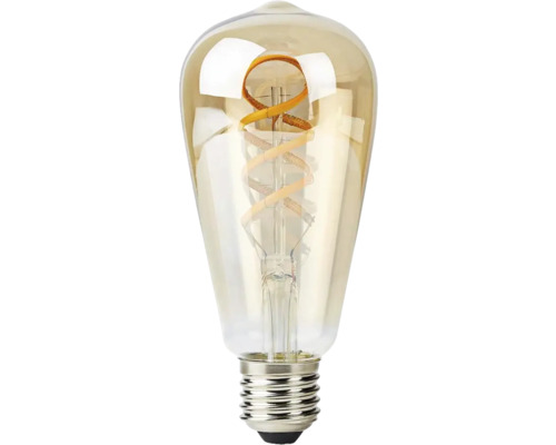 Bec vintage LED variabil Nedis E27 4,9W, glob pară ST64, durată de viață 10.000 h, conexiune WiFi