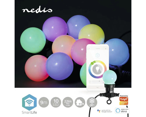 Ghirlandă luminoasă Nedis cu becuri LED și control prin smartphone