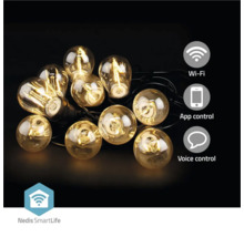 Ghirlandă luminoasă cu becuri și funcții pentru WiFi, control prin aplicație și control vocal