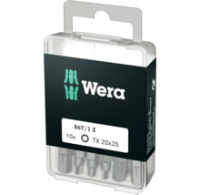 Set biți Wera 867/1 Z Torx, 10 bucăți, dimensiune TX 20x25