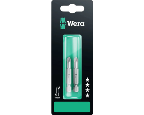 Set biți Wera PZ2 x 50mm, 2 piese Pachet cu doi biți Torx Wera