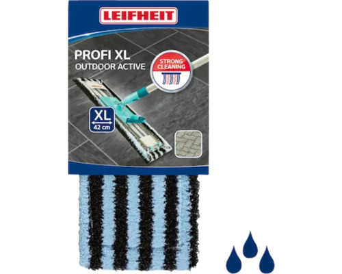 Leifheit Profi XL Outdoor Active mop pentru podea cu structură cu dungi pentru curățarea spațiilor exterioare