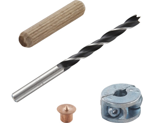 Set îmbinare lemn cu dibluri Wolfcraft Ø8 mm, 28 piese Set îmbinare lemn cu dibluri Wolfcraft Ø8 mm, 28 piese