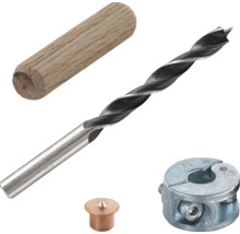 Set îmbinare lemn cu dibluri Wolfcraft Ø10 mm, 25 piese-thumb-0