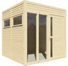Căsuță de grădină Bertilo Cubo 2 Office cu podea 226x240 cm natur