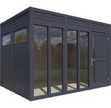 Căsuță de grădină Bertilo Cubo 3 Office cu podea 336x240 cm antracit