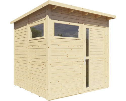Cabină de grădină din lemn cu fereastră și ușă