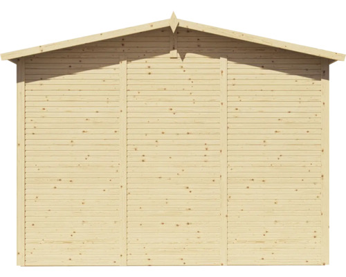 Cabină de grădină din lemn cu acoperiș în două ape