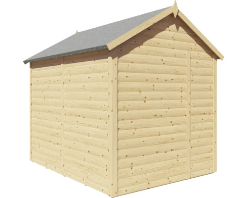Cabină de grădină din lemn cu acoperiș în două ape