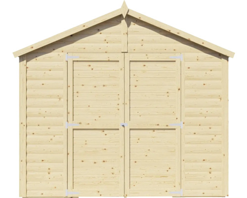 Magazie de grădină din lemn cu ușă dublă